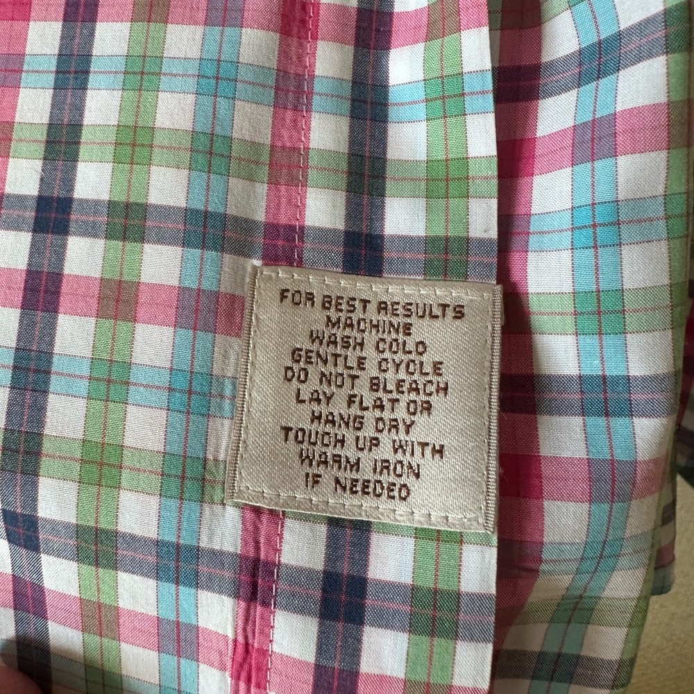 Peter Millar Vibrant Checkered Button Down Shirt - image 3